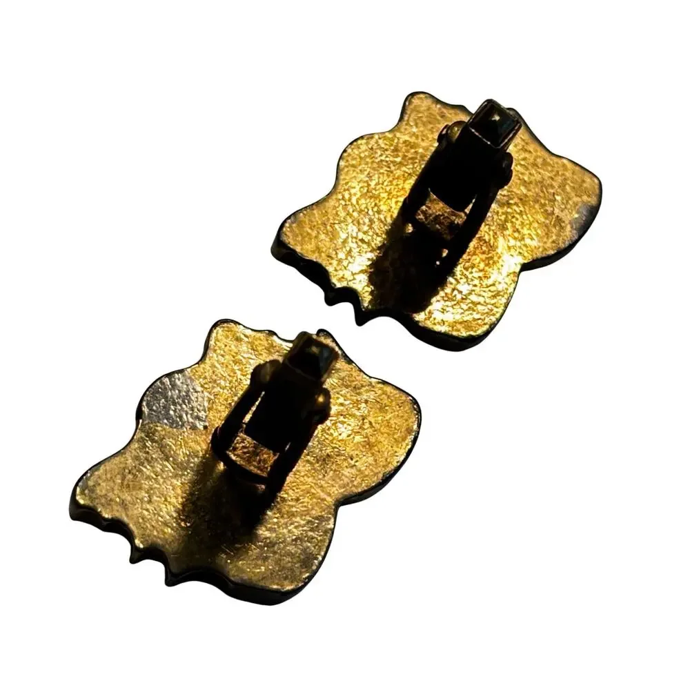Vintage Mid Century 60's Gold Cufflinks Thespian masks comedy & tragedy faces